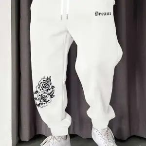 Letter Graphic Drawstring Waist Eşofman Altı