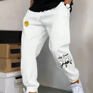 Letter Graphic Drawstring Waist Eşofman Altı