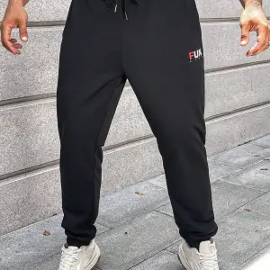 Letter Graphic Drawstring Waist Eşofman Altı