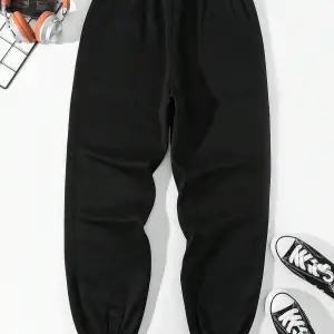 Letter Graphic Drawstring Waist Pants