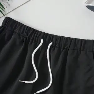 Letter Graphic Drawstring Waist Şort