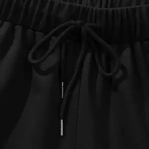 Letter Graphic Drawstring Waist Şort