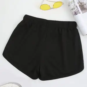 Letter Graphic Drawstring Waist Track Şort