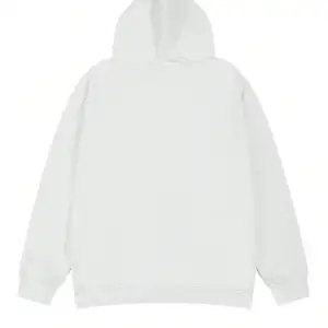 Letter Graphic Drop Shoulder Oversized Hoodie Beyaz