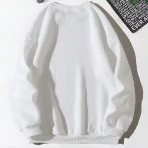 Letter Graphic Lined Sweatshirt Beyaz