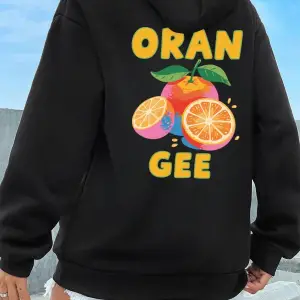 Lezzetli Bir Turuncu Baskılar İstiyorsunuz Hoodie Kadın Rahat Gevşek Kazak Kış Polar Sıcak Ka