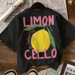 Limon Cello Baskılı Unisex Oversize