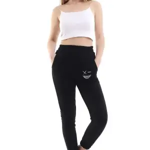 Lion Company Baskılı Siyah Paçası Lastikli Eşofman Unisex ESF01