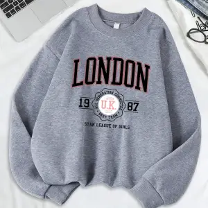 Londra İngiltere 1987 En İyi Takım Sporları Baskılar Tişörtü Kadın Polar Sıcak Temelleri Kapü