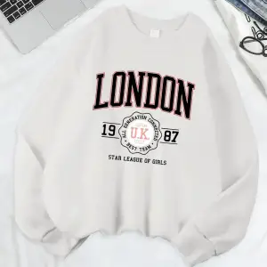 Londra İngiltere 1987 En İyi Takım Sporları Baskılar Tişörtü Kadın Polar Sıcak Temelleri Kapü