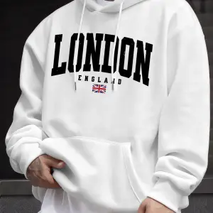 Londra İngiltere Bayrağı Baskı Kazak Erkekler Için Sonbahar Hip Hop Kazaklar Polar Tüm Maç Uz