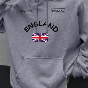 Londra İngiltere Birliği Tasarım Erkekler Hoodie Sonbahar Büyük Boy Giyim Cep Hip Hop Kazak P