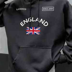 Londra İngiltere Birliği Tasarım Erkekler Hoodie Sonbahar Büyük Boy Giyim Cep Hip Hop Kazak P