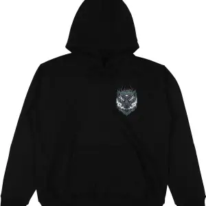 Lone Wolf Siyah Oversize Unisex Kapüşonlu Sweatshirt Hoodie
