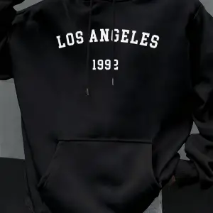 Los Angeles 1992 Mektup Tasarım Kapüşonlular Erkekler Sonbahar Moda Cep Hoody Rahat Polar Sok