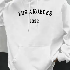Los Angeles 1992 Mektup Tasarım Kapüşonlular Erkekler Sonbahar Moda Cep Hoody Rahat Polar Sok