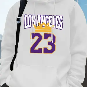 Los Angeles 23 Baskı Erkek Kapüşonlular Sonbahar Cepli Tişörtler Temel Polar Sıcak Büyük Bede