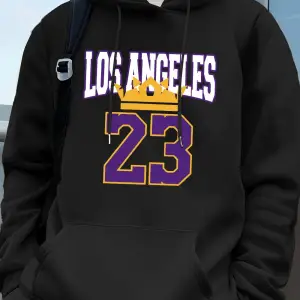 Los Angeles 23 Baskı Erkek Kapüşonlular Sonbahar Cepli Tişörtler Temel Polar Sıcak Büyük Bede