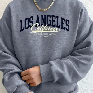 Los Angeles Kaliforniya Baskılı Erkek Kazak Kış Polar Sıcak Kapüşonlular Kore Gevşek Bisiklet