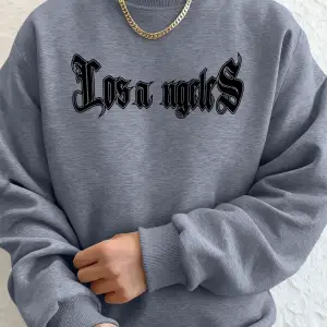 Los Angeles Letter Printing Erkek Kapüşonlular Sonbahar Bisiklet Yaka Kazak Temel Polar Sıcak
