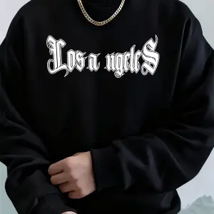 Los Angeles Letter Printing Erkek Kapüşonlular Sonbahar Bisiklet Yaka Kazak Temel Polar Sıcak