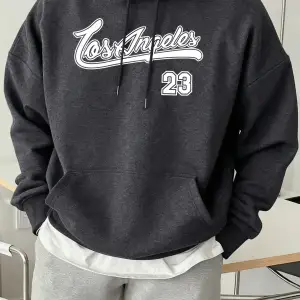 Los Angeles Number 23 Baskılı Üst Giyim Erkek Sokak Modası Günlük Kapüşonlu Üst Basit Rahat S