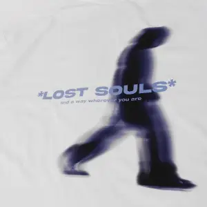 Lost Souls Baskılı Beyaz Unisex Oversize