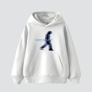 Lost Souls Baskılı Oversize Unisex Premium Beyaz