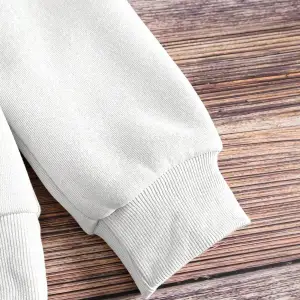 LUNE Cartoon Cat Print Lined Sweatshirt Beyaz