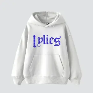 Lylies Baskılı Oversize Unisex Beyaz