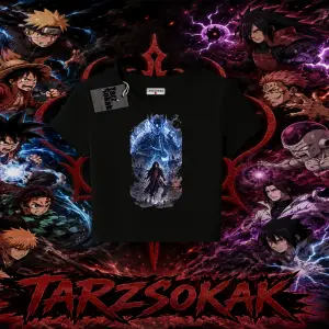 Madara Uchiha Naruto Anime Karakteri Kadın Baby Tee Beyaz