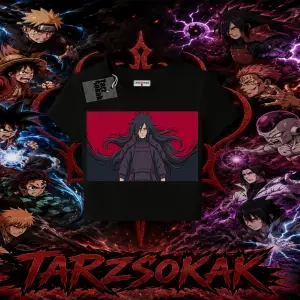 Madara Uchiha Naruto Anime Karakteri Kadın Baby Tee Beyaz