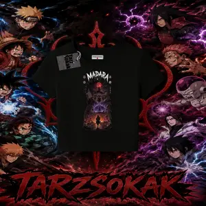 Madara Uchiha Naruto Anime Karakteri Kadın Baby Tee Beyaz