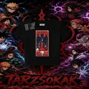Madara Uchiha Naruto Anime Karakteri Kadın Baby Tee Beyaz