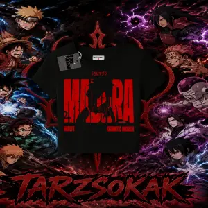 Madara Uchiha Naruto Anime Karakteri Kadın Baby Tee Beyaz