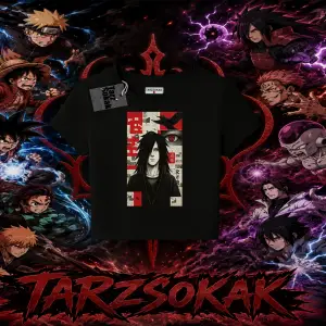 Madara Uchiha Naruto Anime Karakteri Kadın Baby Tee Beyaz
