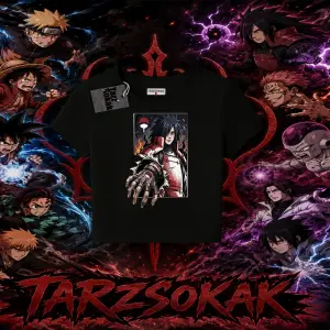 Madara Uchiha Naruto Anime Karakteri Kadın Baby Tee Beyaz