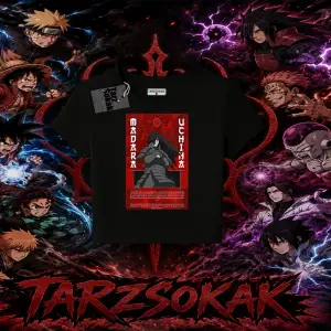 Madara Uchiha Naruto Anime Karakteri Kadın Baby Tee Beyaz