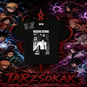 Madara Uchiha Naruto Anime Karakteri Kadın Baby Tee Beyaz