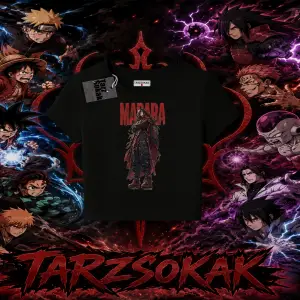 Madara Uchiha Naruto Anime Karakteri Kadın Baby Tee Beyaz