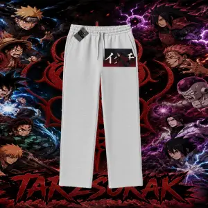 Madara Uchiha Naruto Anime Karakteri Unisex Baggy Eşofman Altı Beyaz