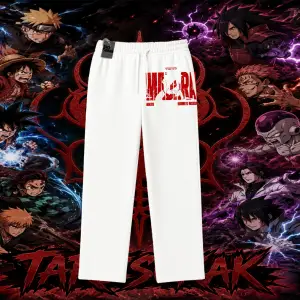 Madara Uchiha Naruto Anime Karakteri Unisex Baggy Eşofman Altı Beyaz