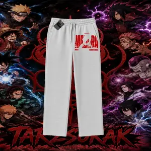 Madara Uchiha Naruto Anime Karakteri Unisex Baggy Eşofman Altı Beyaz