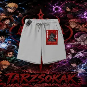 Madara Uchiha Naruto Anime Karakteri Unisex Şort Beyaz