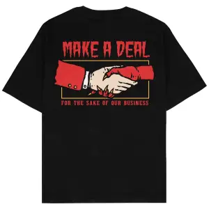 Make A Deal Siyah Oversize Unisex T-shirt