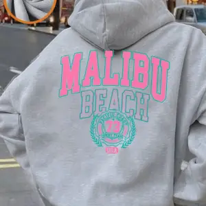 Malibu Beach Baskı Kapüşonlular Bayan Kış Polar Sıcak Tişörtü Temel Cep Kazaklar Günlük Rahat