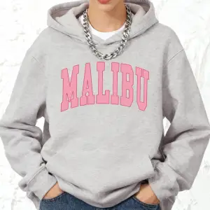 Malibu Mektup Baskılar Pamuk Kapüşonlular Bayanlar Kış Polar Sıcak Kazak Koşu Cep Kazak Sport