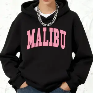 Malibu Mektup Baskılar Pamuk Kapüşonlular Bayanlar Kış Polar Sıcak Kazak Koşu Cep Kazak Sport