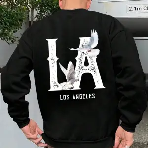 Manfinity EMRG Letter Graphic Sweatshirt Siyah