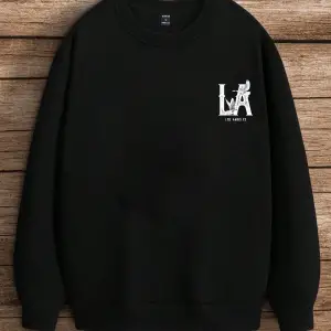 Manfinity EMRG Letter Graphic Sweatshirt Siyah